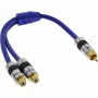 Cable RCA en Y InLine Premium 1x RCA macho / 2x RCA hembra 0,25 m