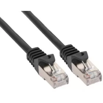 InLine 72500S Cable patch, SF/UTP, Cat.5e, negro, 10 m