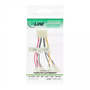Cable adaptador para ventiladores InLine 2x 12V y 2x 5V para 4 ventiladores 33005B