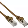 Cable de red InLine SF/UTP Cat.5e marrón 0,3 m
