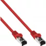 Cable de red InLine, S/FTP (PiMf), Cat.8.1, 2000MHz, libre de halógenos, rojo, 0,25 m