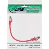 Cable de red InLine, S/FTP (PiMf), Cat.8.1, 2000MHz, libre de halógenos, rojo, 0,25 m