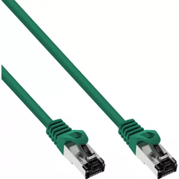 Cable de red InLine, S/FTP (PiMf), Cat.8.1, 2000 MHz, libre de halógenos, verde, 0,3 m