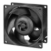 Ventilador ARCTIC S8038-10K 80 mm 102 cfm doble rodamiento de bolas negro