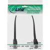 Cable de red plano InLine, U/FTP, Cat.8.1, TPE libre de halógenos, negro, 0,3 m