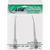 Cable de red plano InLine U/FTP Cat.8.1 TPE libre de halógenos blanco 0,25 m