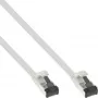 Cable de red plano InLine U/FTP Cat.8.1 TPE libre de halógenos blanco 1,5 m