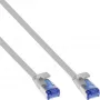 Cable de red plano InLine U/FTP Cat.6A TPE libre de halógenos gris 1 m