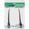 Cable de red plano InLine U/FTP Cat.6A TPE libre de halógenos negro 0,25 m