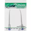 Cable de red plano InLine U/FTP Cat.6A TPE libre de halógenos blanco 0,25 m