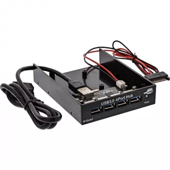 Hub de panel USB 3.0 InLine de 4 puertos para bahía de disquete de 3,5