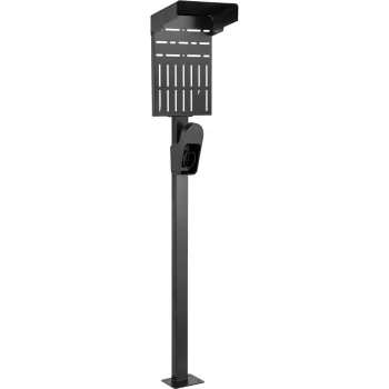 Soporte universal para wallbox InLine con soporte para cable de carga EV negro