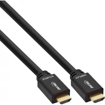 Cable HDMI de alta velocidad InLine con Ethernet activo M/M negro contactos dorados 40 m