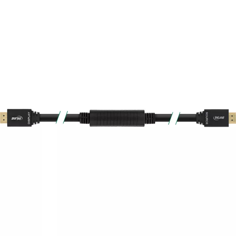 Cable HDMI de alta velocidad InLine con Ethernet activo M/M negro contactos dorados 40 m