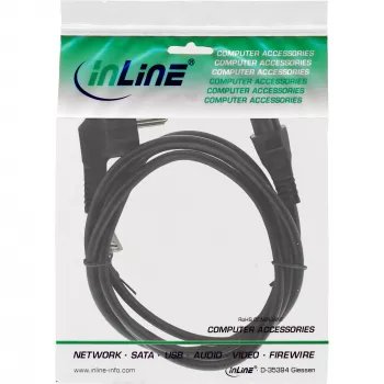 Cable de alimentación InLine 16657D para portátil negro 2 m