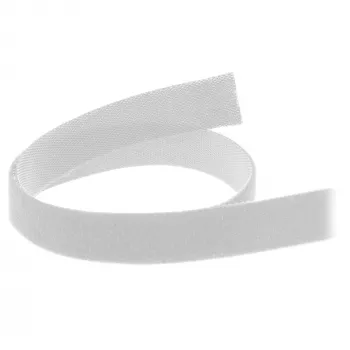 Brida de velcro para cables InLine 10 m × 16 mm blanco – brida de velcro reutilizable