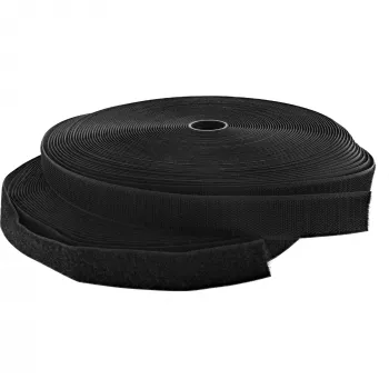 Brida de velcro para cables InLine 25 mm negro 25 m
