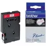 Cinta de rotuladora TC Brother TC202 12mm Rojo sobre Blanco