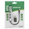 Lector de tarjetas USB OTG InLine y hub USB 2.0 de 3 puertos para SDXC y microSD + adaptador