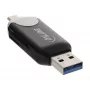 Lector de tarjetas dual USB3.0 InLine, USB A y Micro-USB 2.0 para SDXC y microSDXC