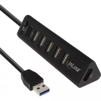 Hub USB InLine Smart Hub 7 puertos USB 3.0 y 2.0 con puerto de carga rápida
