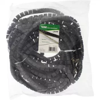 Canaleta flexible para cables InLine 59947T 10 m negro 20 mm