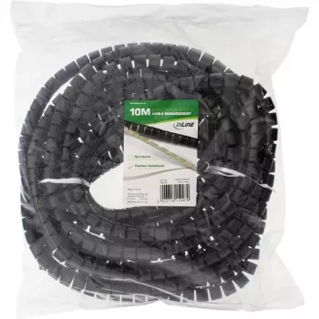 Canaleta flexible para cables InLine 10m negro 15mm