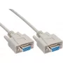 Cable módem nulo serie InLine B-12224, 9 pines hembra a hembra, 3 m