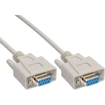 Cable módem nulo serie InLine B-12226 9 pines hembra–hembra, 10 m