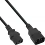 InLine B-16631 Cable alargador de alimentación, C13 a C14, 1 m, negro, pack a granel de 55