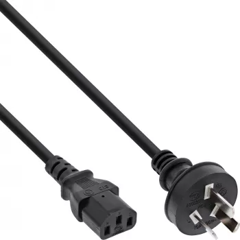 InLine B-16652F Cable de alimentación, enchufe chino a C13, 1,8 m, pack a granel de 35 unidades