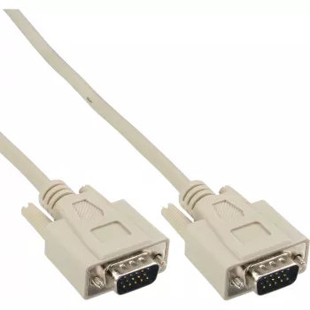 Cable VGA 15 pines HD conector macho/macho beige 1 m InLine 17712C