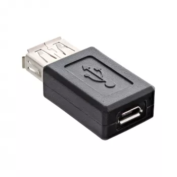 Adaptador Micro-USB InLine 31613 conector hembra USB-A a conector hembra Micro-USB-B