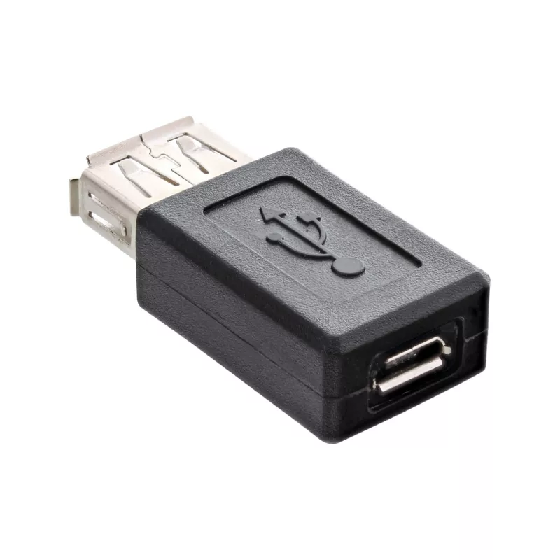 Adaptador Micro-USB InLine 31613 conector hembra USB-A a conector hembra Micro-USB-B