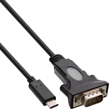 Cable adaptador USB-C a serie InLine, conector macho USB-C / conector macho DB9, 1,8 m