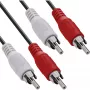 Cable de audio InLine 2x RCA macho/macho 5 m negro conector dorado