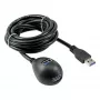 Cable InLine USB 3.2 Gen.1 USB Type-A macho / A hembra + alimentación, con soporte, negro, 1 m