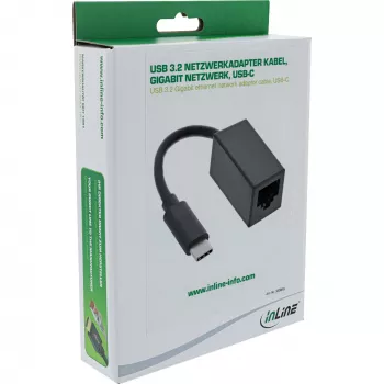 InLine cable adaptador de red USB 3.2 Gigabit Ethernet, USB-C