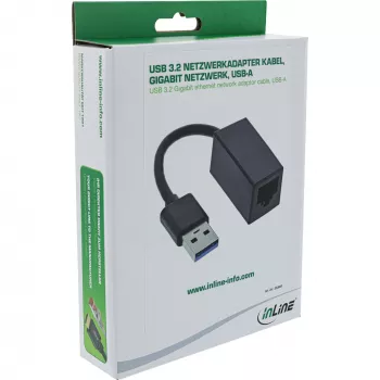InLine cable adaptador de red USB 3.2 Gigabit Ethernet, USB-A
