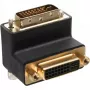 Adaptador DVI-I InLine 90° acodado digital + analógico 24+5 conector macho/hembra negro