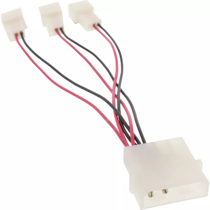 Cable adaptador para ventilador de PC InLine 12V / 5V para hasta 3 ventiladores 33005A