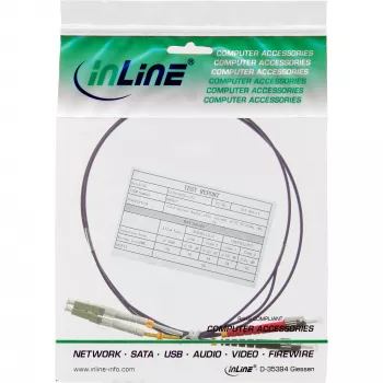 Cable de fibra óptica dúplex LC/ST InLine 50/125µm OM4 1m, 1 m, OM4