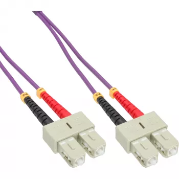 Cable de fibra óptica dúplex SC/SC InLine 83501P 50/125µm OM4 1m