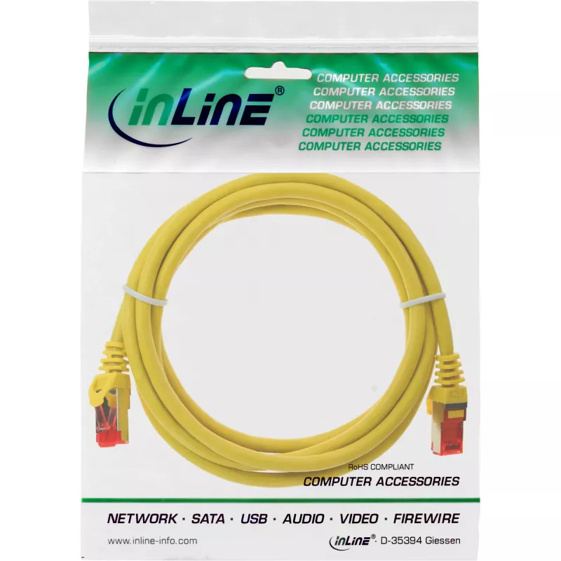 InLine Cable de red S/FTP PiMF Cat.6 250MHz PVC cobre amarillo 3m