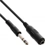 Alargador de jack 6,3 mm estéreo conector macho/conector hembra 5 m InLine 99935A
