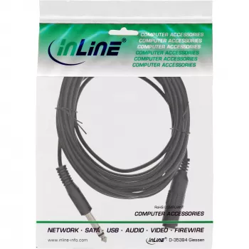 Alargador de jack 6,3 mm estéreo conector macho/conector hembra 5 m InLine 99935A