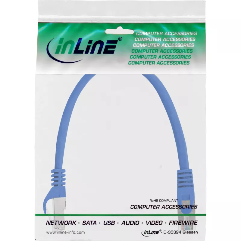 InLine Cable de red SF/UTP Cat.5e azul 0,3m