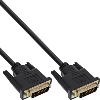 InLine Cable DVI-D, Premium, 24+1 M/M, Dual Link, dorado, 2m