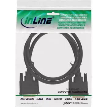 InLine Cable DVI-D, Premium, 24+1 M/M, Dual Link, dorado, 2m