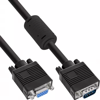 InLine Cable alargador S-VGA 15HD conector macho/conector hembra negro 2m